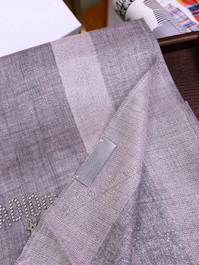 Dior圍巾 迪奧真絲羊絨紗女圍巾 Dior羊絨女披肩  llwj7162